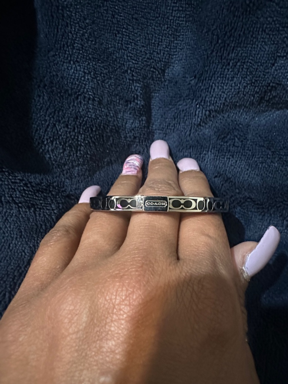 Coach Silver-Tone Bangle Bracelet - Picture 3 of 3